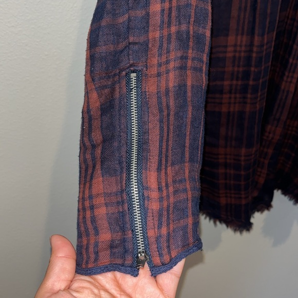 FREE PEOPLE "SWING ME BABY" PLAID TUNIC DRESS SIZE LARGE - Picture 3 of 9